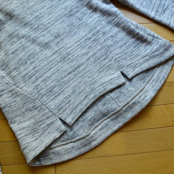 ANTHROPOLOGIE Saturday Sunday Sweater Hi-Lo Heather Gray Space Dye Cowl Neck M - Picture 5 of 9